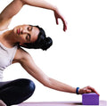 Microdry Exercise Foam Block For Home Fitness, Yoga & Workouts  Essential Support & Stability Tool For Effective Training, Purp