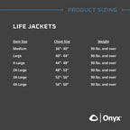 Onyx Mesh Classic Sport Life Jacket, X-Large, Navy