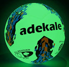 Adekale Soccer Balls Size 5,Glow In The Dark Official Size Soccer Ball,Indoor/Outdoor Light Up Training Ball With Pump And Needl