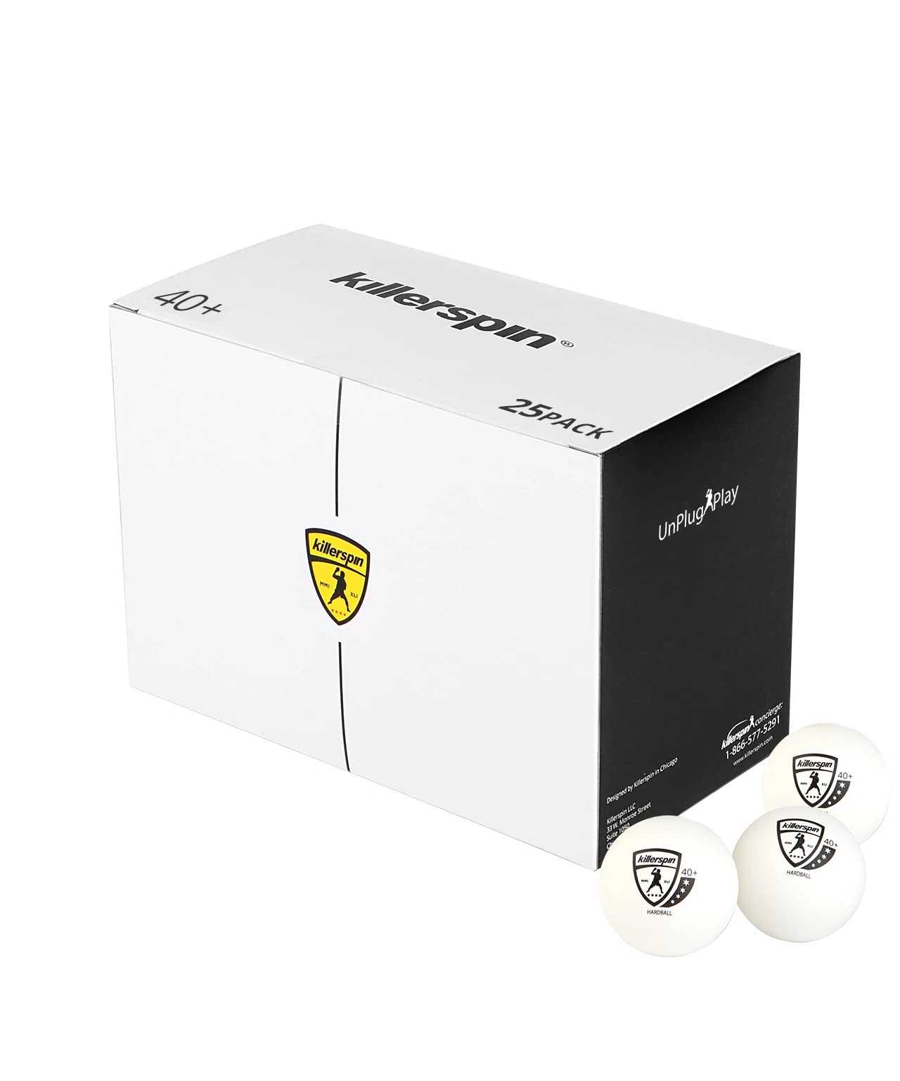 Killerspin 25 Pack - Training Balls 40+ (White)