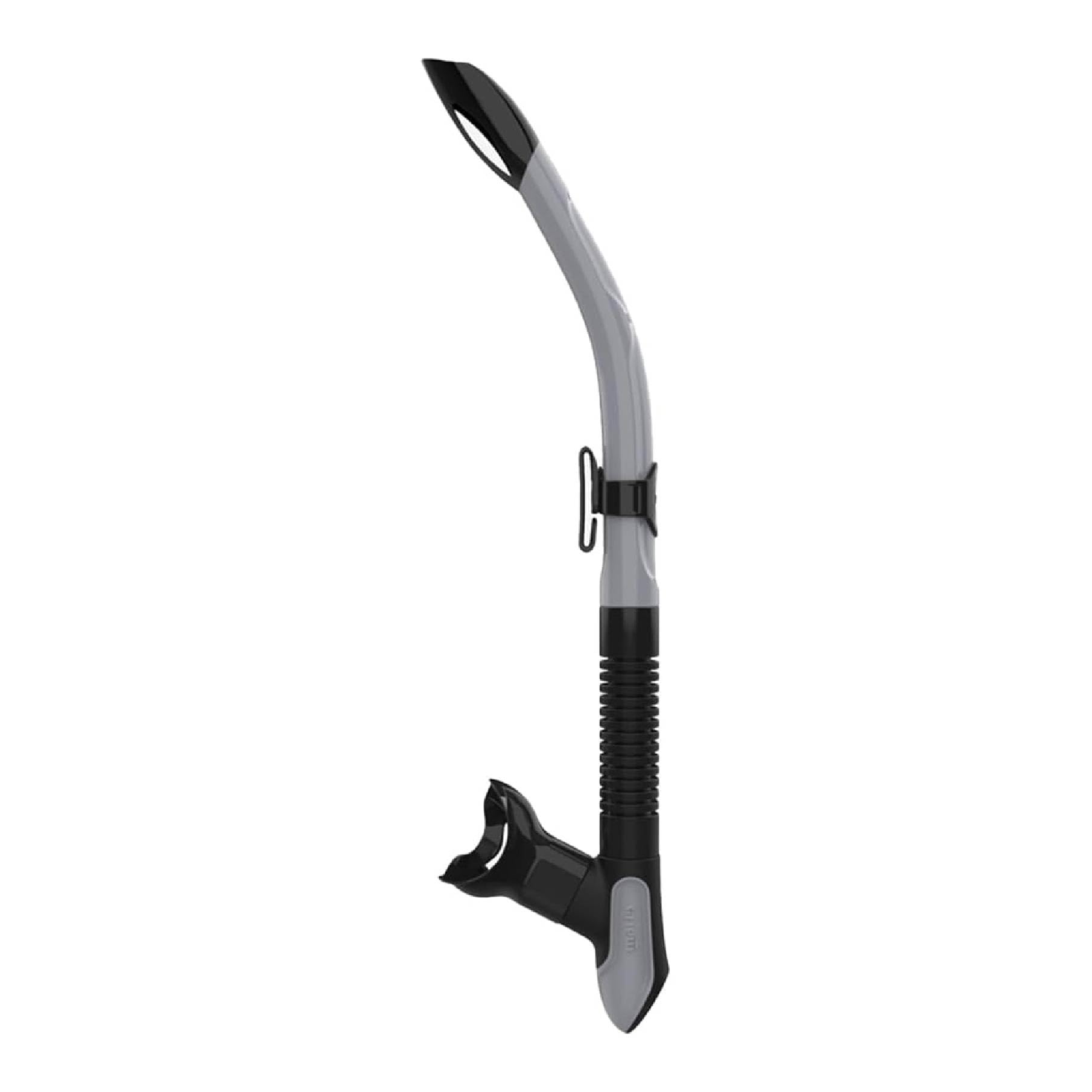 Mares Ergo Splash Snorkel for Scuba Diving, Snorkeling, Freediving with Semi-Dry Top, Anti-Splash System, Silicone Mouthpiece, B
