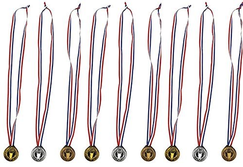 Happy Deals ~ Torch Medals | Bulk 24 Pack | Olympic Style Game Awards