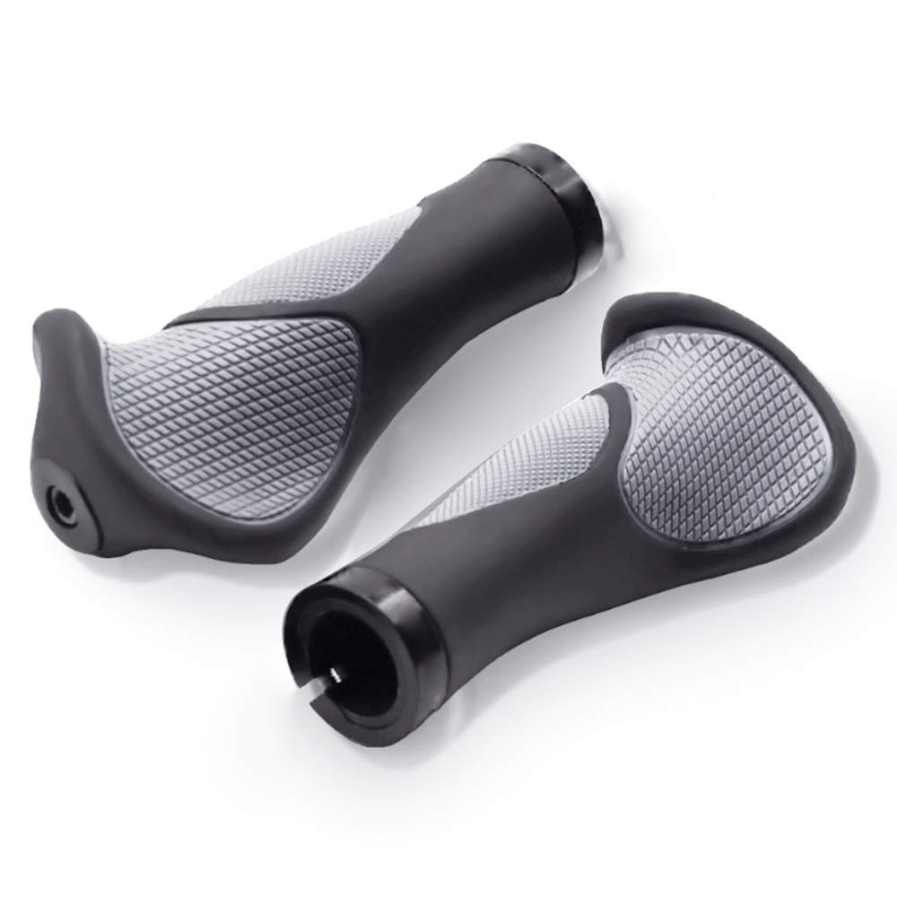 Yakamoz Bike Grips Handbars Comfort Soft Rubber Bicycle Handle Bar Grip With Anti-Slip Locking Ring Fits 22.2Mm Handlebar For Mt