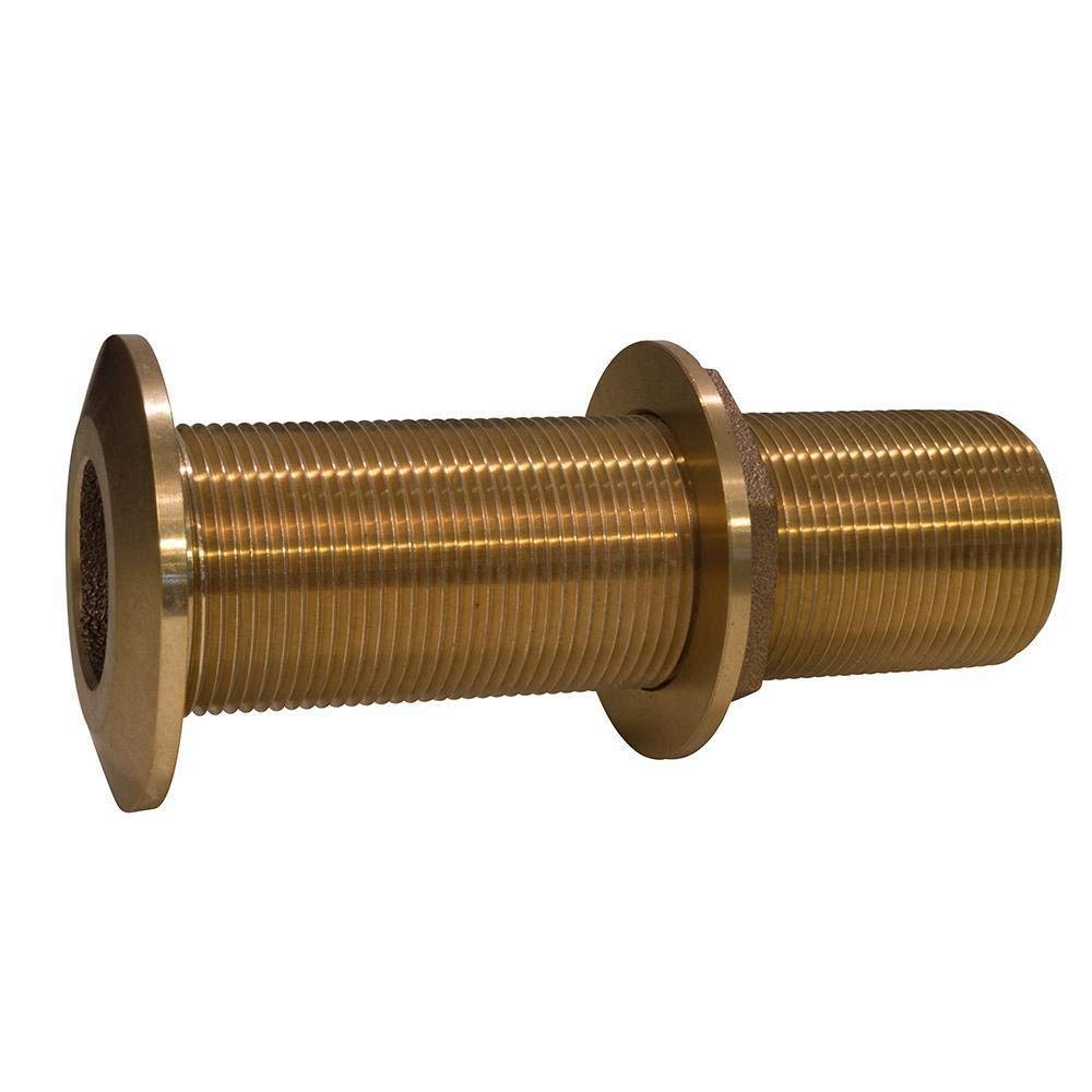 Groco 1-1/4'' Bronze Extra Long Thru-Hull Fitting W/Nut