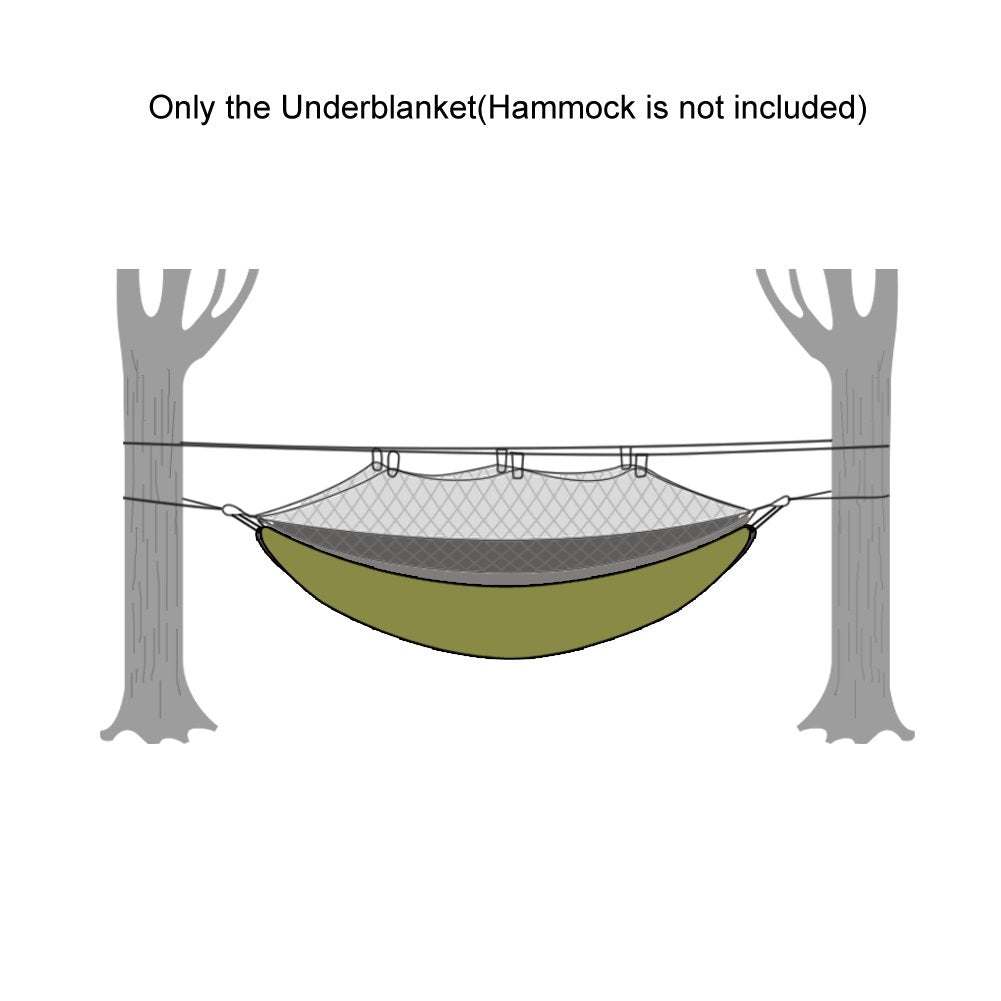 Onetigris Night Protector Ultralight Hammock Underquilt, Full Length Camping Quilt For Hammocks Warm 3-4 Seasons, Weighs Only 28