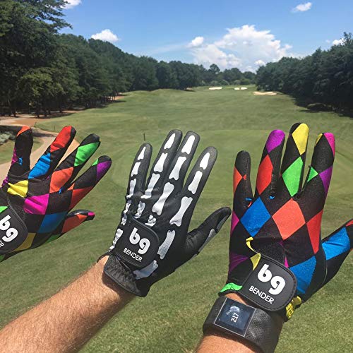 Bg Bender Golf Glove  Wear On Left  (Argyle, Mens Ml)