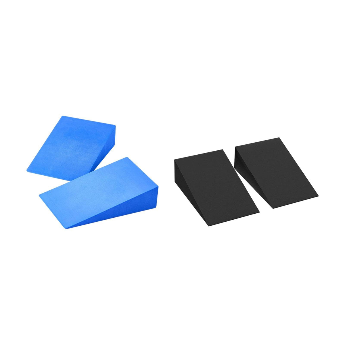 TRENDYNEST 2Pcs Squat Wedge Blocks EVA Yoga Blocks for Exercise Ankle Mobility Deadlift Blue