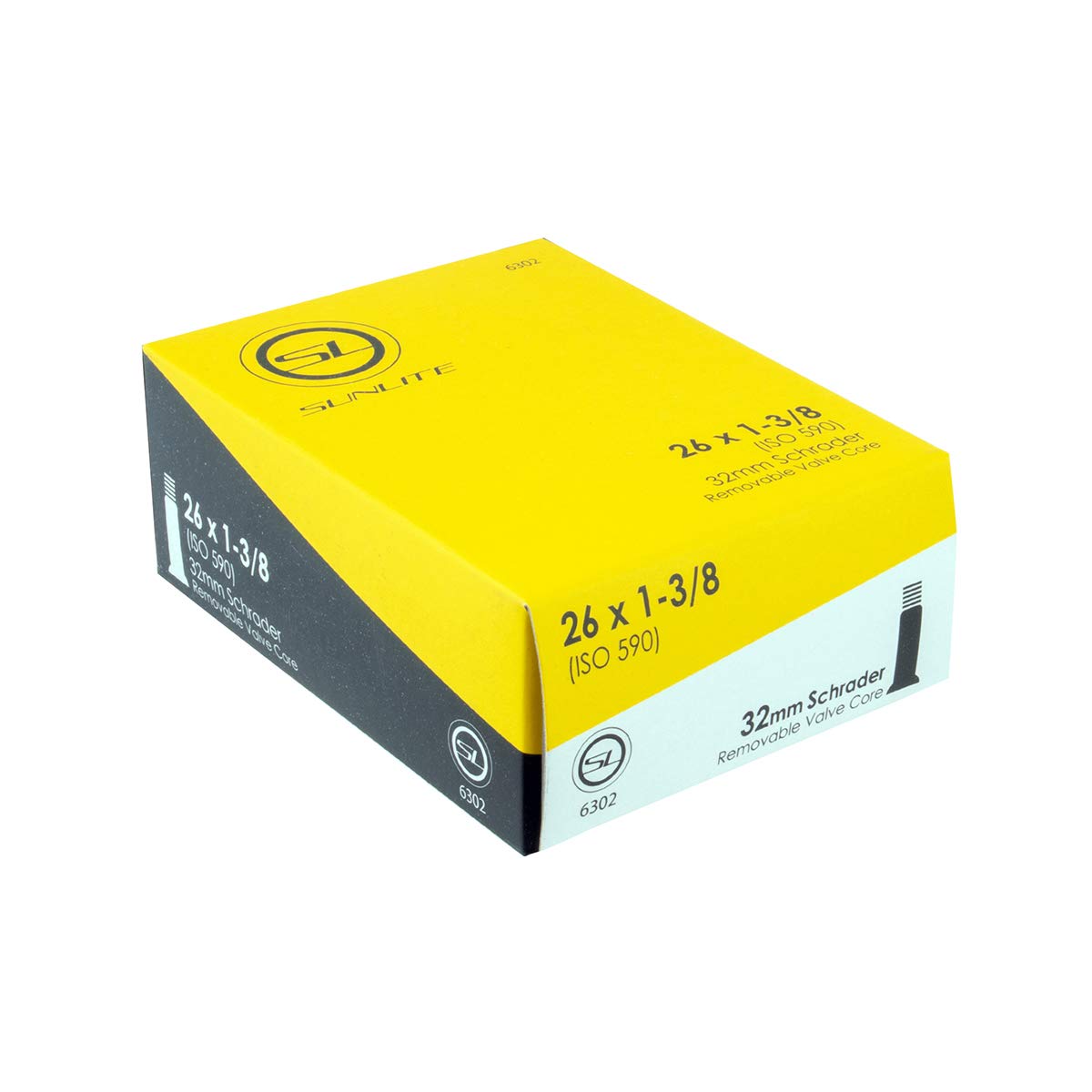Sunlite Schrader Valve Bicycle Tubes, 26 x 1-3/8 / 32mm Valve