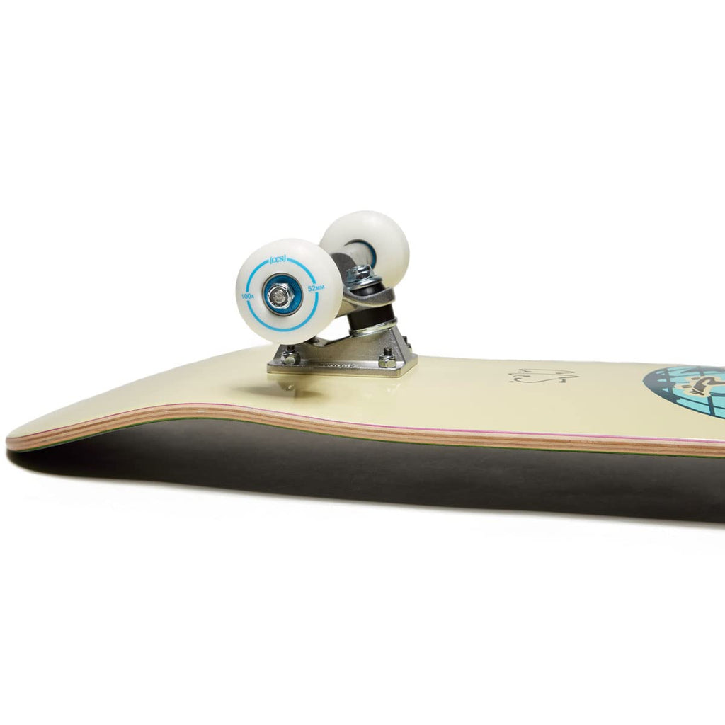 [Ccs] Globe Skateboard Complete Cream 8.25'' - Maple Wood - Professional Grade - Fully Assembled With Skate Tool And Stickers -