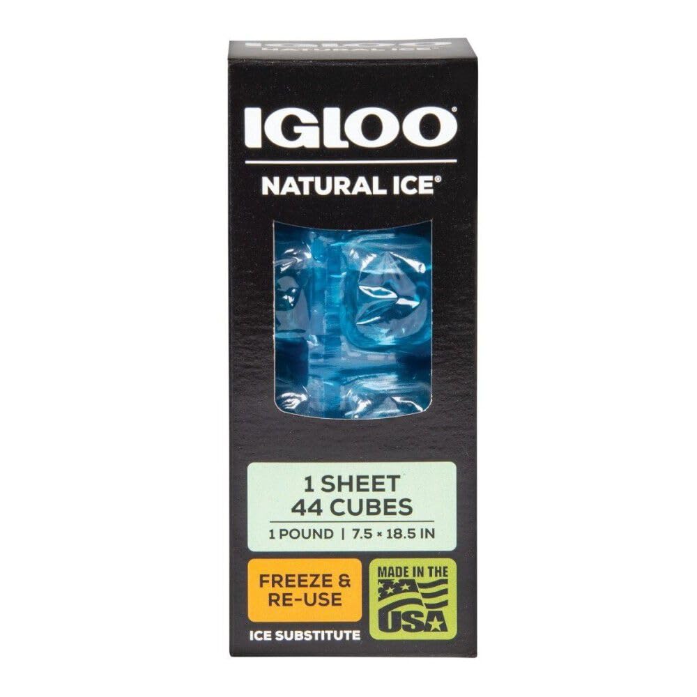 Igloo Maxcold Natural Ice Sheet 44 Cube, Ice Blue, Large