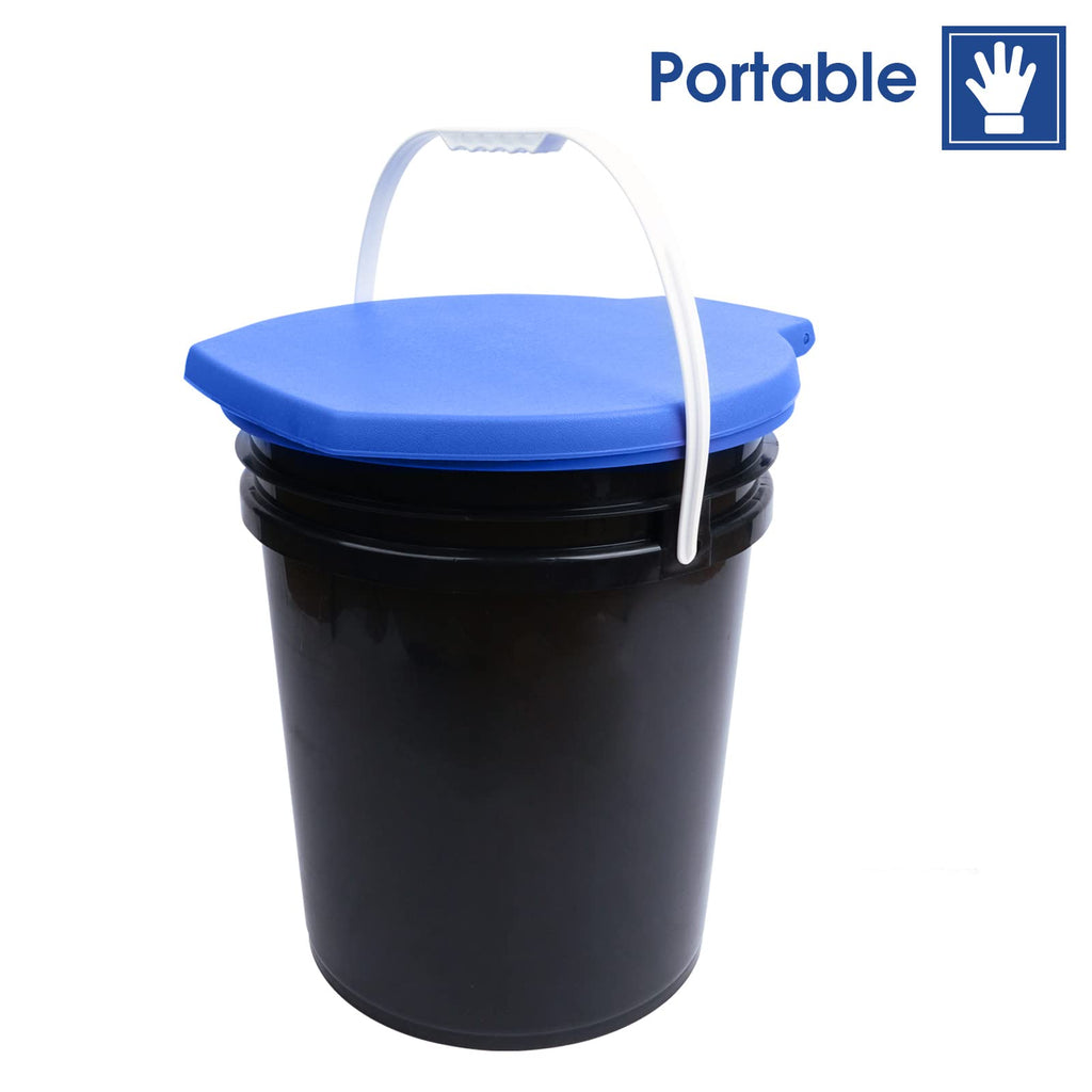 Portable Toilet Seat For 5 Gallon Bucket Emergency Outdoor Camping Snap On Luggable Loo Toilet Cover For Adults And Kids