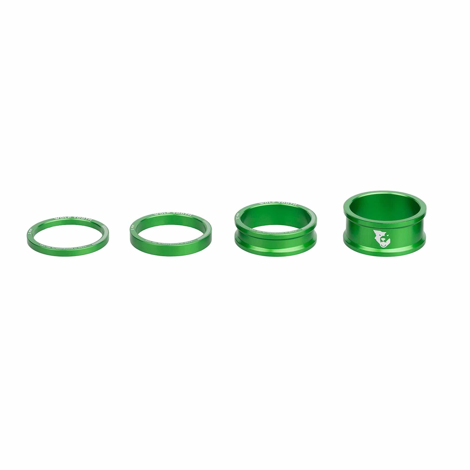 Wolf Tooth Precision Anodized Headset Spacers (Blue, 3, 5, 10, & 15Mm)