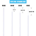 Greant [10-Pack] Replacement Straws Compatible With Hydro Bottle Wide Mouth Flask Straw Lid With 2 Straw Brush, Bpa Free Flask S