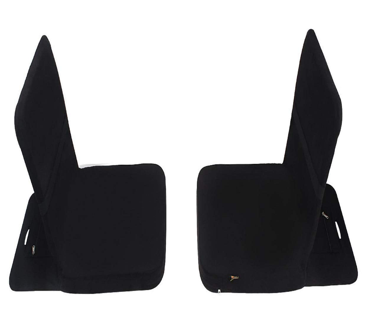 Friends Of Meditation Medium Back Jack Meditation Chair (100% Cotton, Black, Seat Size: 18X18 Inches, Pack Of 2)