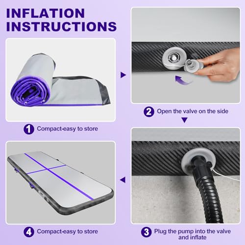 Inflatable Gymnastics Air Mat Track Air Gymnastics Track Mat Yoga Floor Cheerleading Landing Taekwondo Training Kungfu Exercise