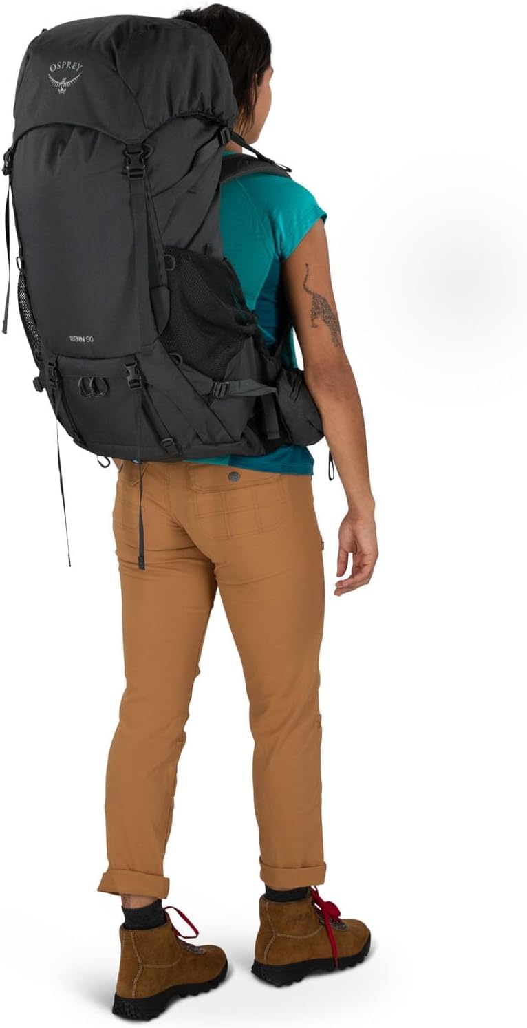 Osprey Renn 50L Womens Backpacking Backpack, Dark Charcoal/Gray Wolf