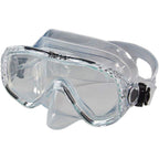 Akona Tobago Scuba And Snorkeling Dive Mask With Clear Silicone Skirt And Single Tempered Lens - Blue