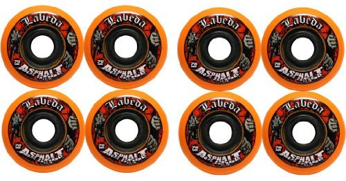 Labeda Asphalt Orange Inline Skate Wheels - 76Mm