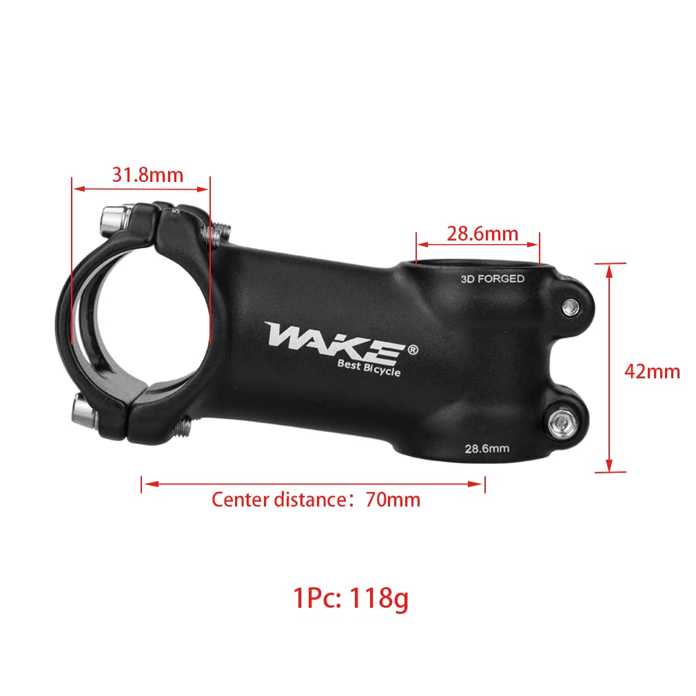 Cysky 31.8 Bike Stem 7 Degree 70Mm Mtb Stem Handlebar Riser Extender For Road Bike, Mountain Bike, Mtb, Bmx, Cycling (70Mm)