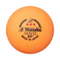 3 Balls , Nittaku Nexcel (Made In Japan) , New Material (Non-Celluloid), Orange 3 Stars Table Tennis Ball + Free Racket Protecti