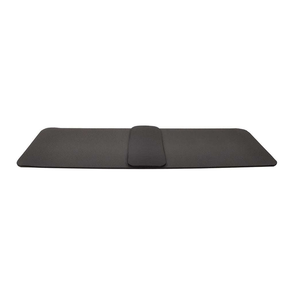Balancefrom All Purpose 1/2-Inch Extra Thick High Density Anti-Tear Exercise Yoga Mat And Knee Pad With Carrying Strap, Black