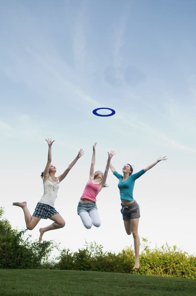 Yofit 10 Inch Flying Disc, Flying Plastic Ring With Assorted Colors, Outdoor Beach Backyard Camping Activities, Set Of 5