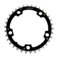 Origin8 Alloy Ramped Chainrings, 110mm x 34t, Black/Silver