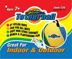 Fun Gripper Tetherball Ball Mesh Non Slip Easy Grip Cover Backyard Outdoor W/ 8' Nylon Rope By: Saturnian I