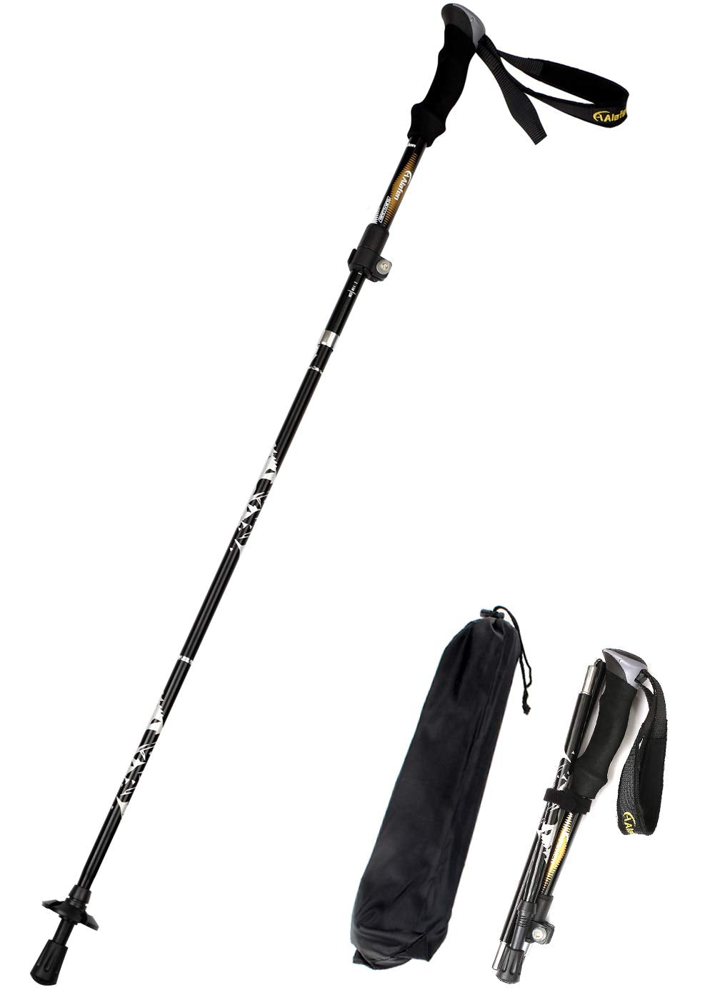 A Alafen Aluminum Collapsible Ultralight Travel Trekking Hiking Pole For Men And Women Purple