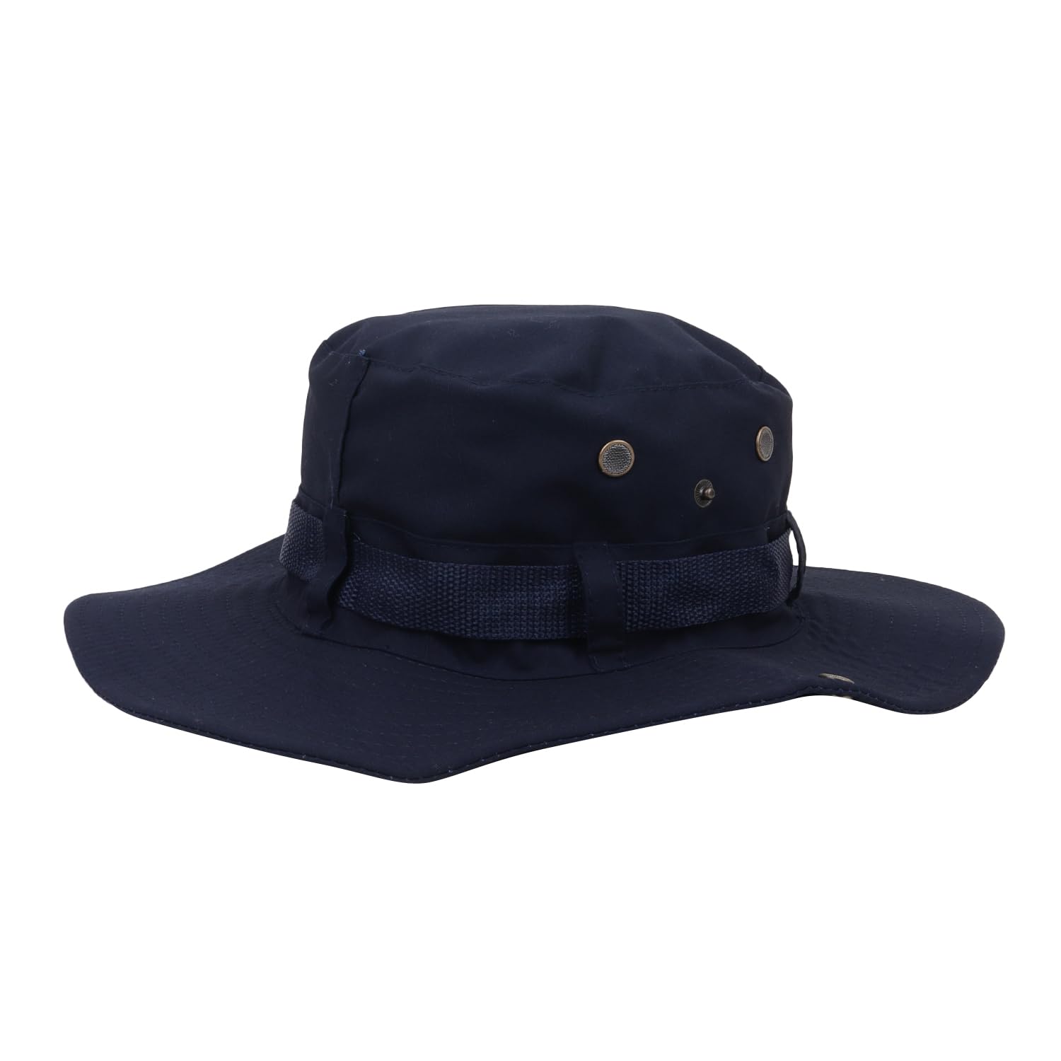 Zacharias MenS Cotton Sun Outdoor Travel Round Hat Hd5100 (Blue_Free Size) (Pack Of 1)