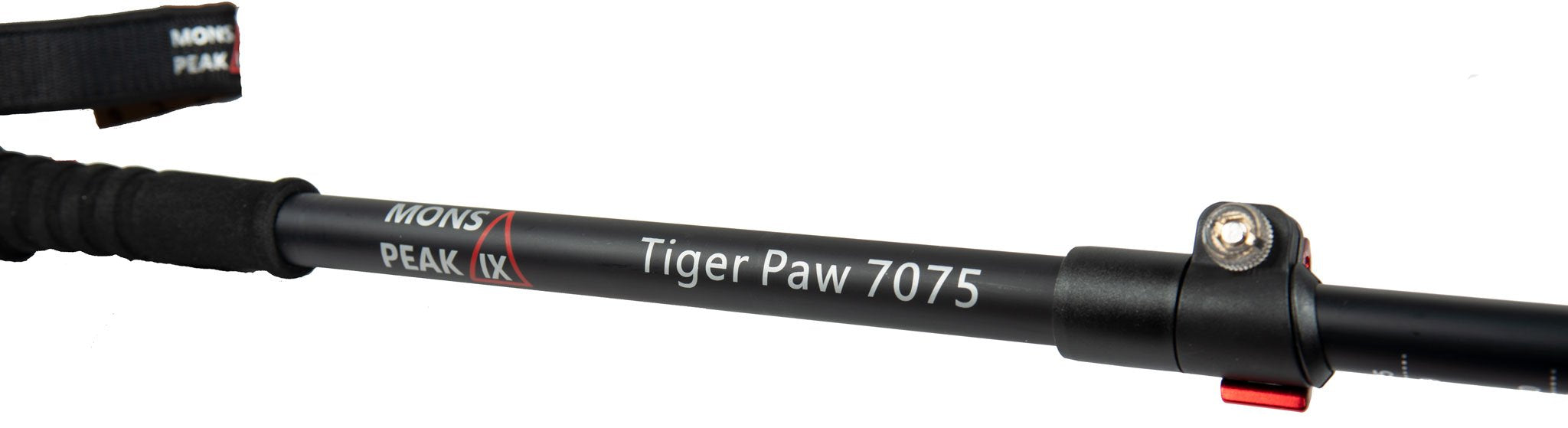 Mons Peak Ix Tiger Paw 7075 Trekking Poles, Black, Adjustable Height