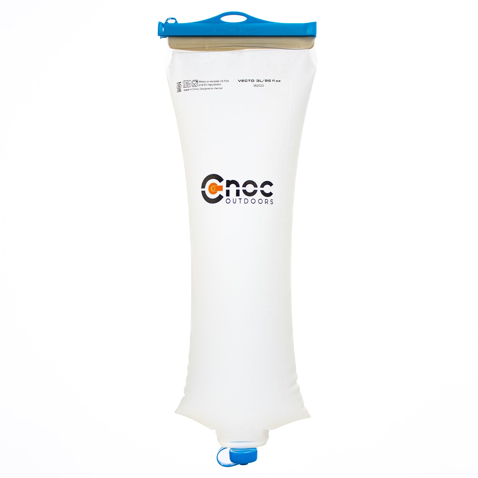 Vecto Water Collection and Filtration Bag 3 Liter Blue - 28mm Neck Compatible With Popular Filters - Wide Opening For Easy Water