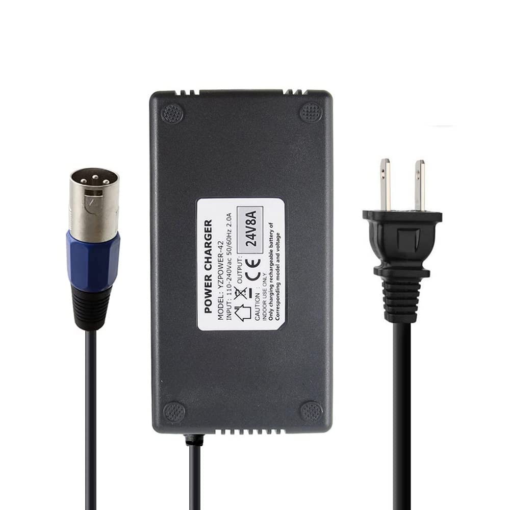 Abakoo New 24V 8A Battery Charger With Xlr Connector For 24Bc8000T-1, 4C24080, Batc8 Ea1065, S150 1107 614Hd, M51, Ch5404