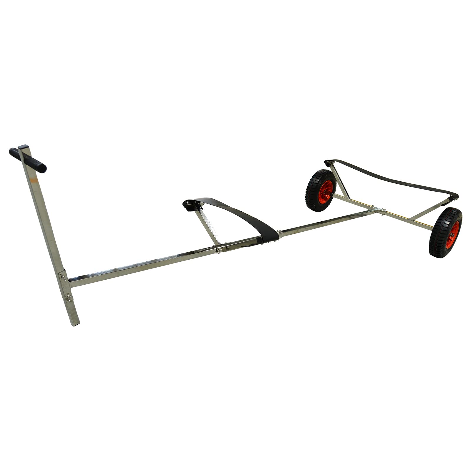 BRIS Stainless Steel Boat Launching Dolly for Inflatable with 16 Wheels Hand Trailer
