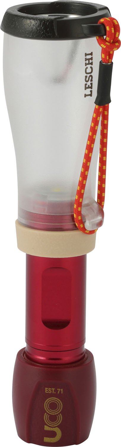 Uco Leschi 110 Lumen Compact Led Lantern And Flashlight With Dimmer And Strobe Red