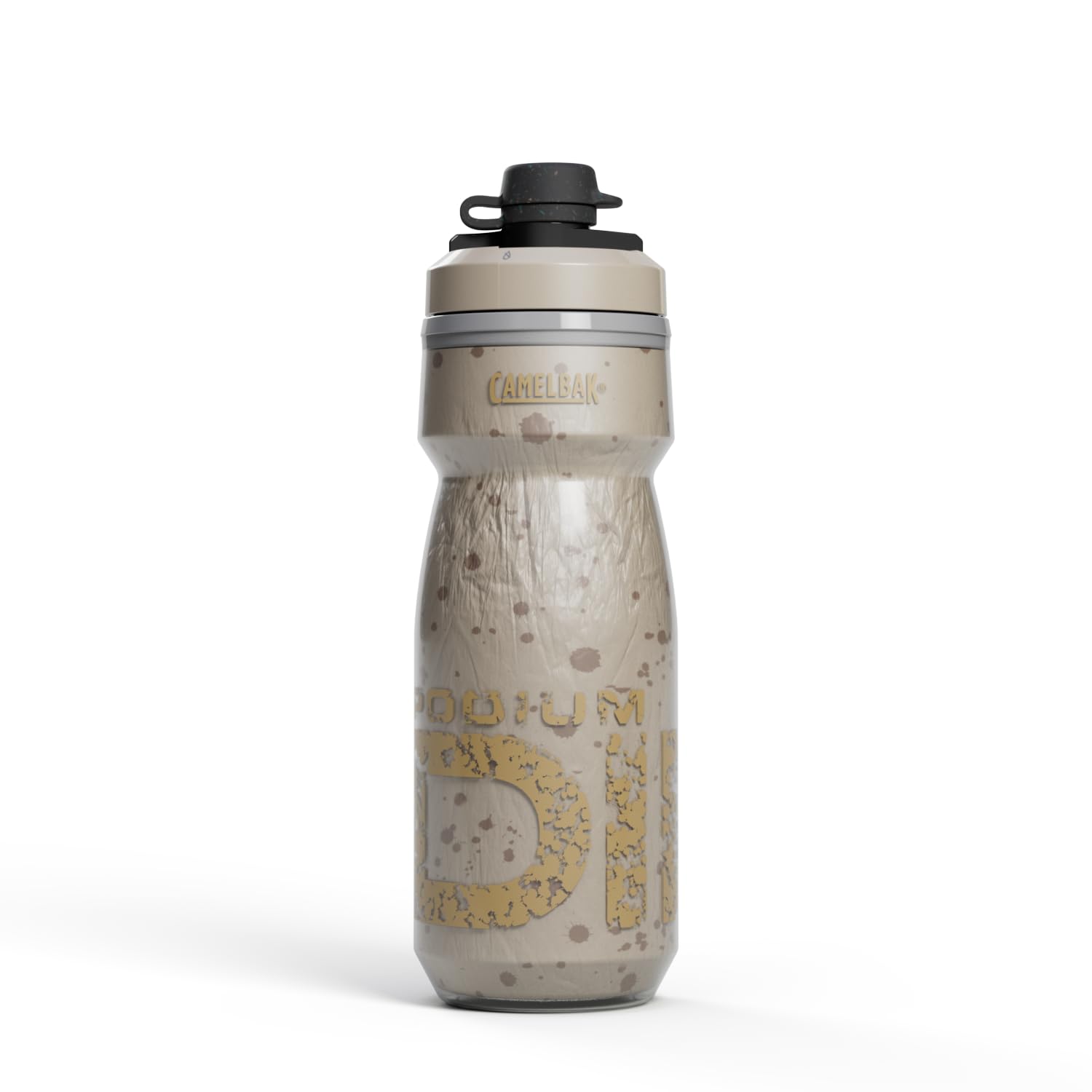 CamelBak Podium Dirt Series Chill Insulated Mountain Bike Squeeze Water Bottle Stone, 21oz