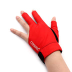Cuesoul Professional Billiard Gloves Red-Wear On Left Hand Size M