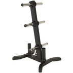 Fitness Reality X-Class Olympic Weight Tree - Heavy-Duty Bumper Plate Rack For Home Gym - Chrome Storage Posts - Includes 2 Barb