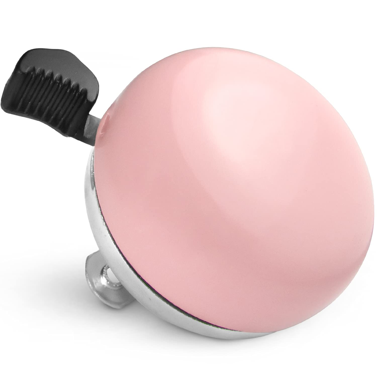 Marque Beach Cruiser Bike Bell - Classic Bicycle Bell Design For Adults And Kids With Traditional Ring Sound (Pink)