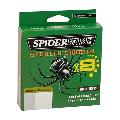 SpiderWire Stealth Translucent Superline, Moss Green, 15lb | 6.8kg, 200yd | 182m Braided Fishing Line, Suitable for Saltwater En