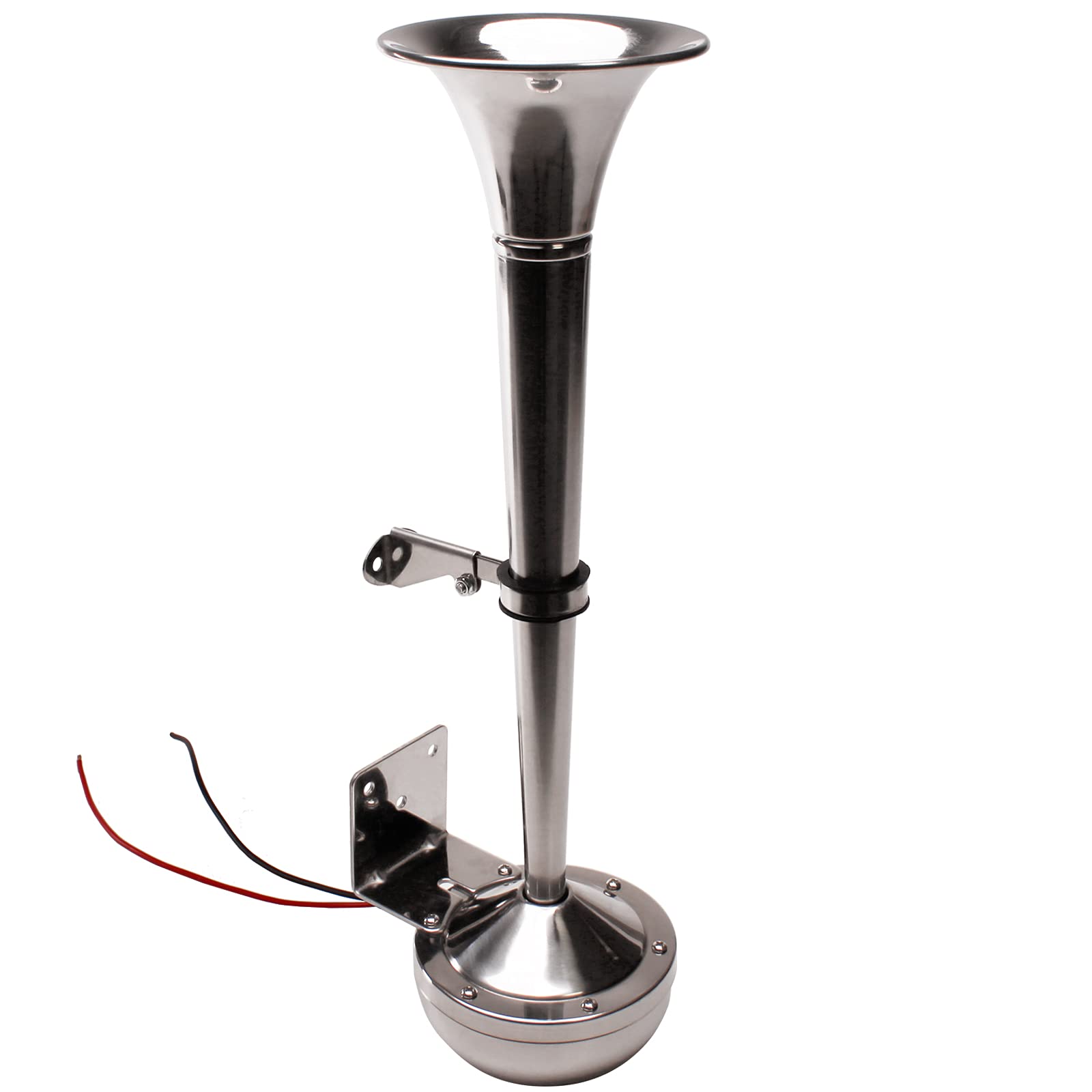 Farbin Boat Horn Waterproof Stainless Steel Dual Trumpet,Electric Horn For 12V Boats Ship Sailboat Yacht Off-Road Vehicle Truck