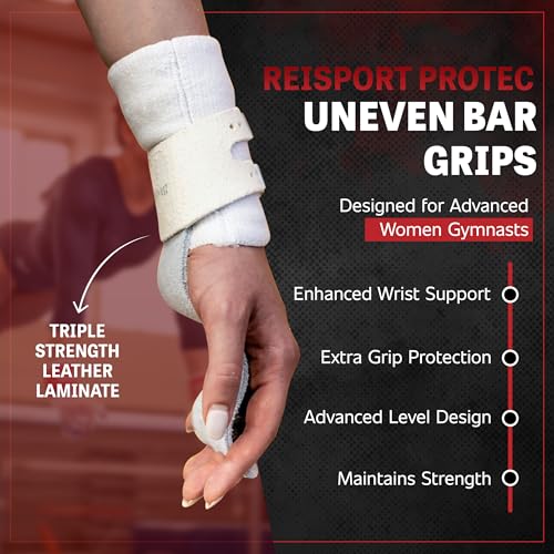 Reisport Ladies Protec Hyper Buckle Uneven Bar Grips, Gymnastics, Medium