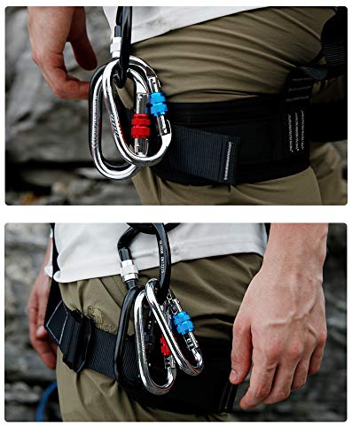 Heavy Duty Locking Climbing Carabiner Clip Ce Rated 25 Kn 5600 Lb Rugged Terrain Approved Industrial Strength Twist Lock Carabin