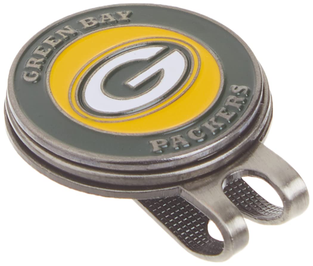 Team Golf Nfl Green Bay Packers Cap Clip With 2 Golf Ball Markers Golf Cap Clip With 2 Removable Double-Sided Enamel Magnetic Ba