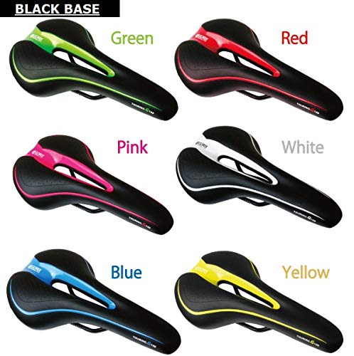 Gorix Bike Saddle Seat Comfortable Cushion With Rail Mountain Road Bicycle For Men And Women (Gx-C19) (Red   White)