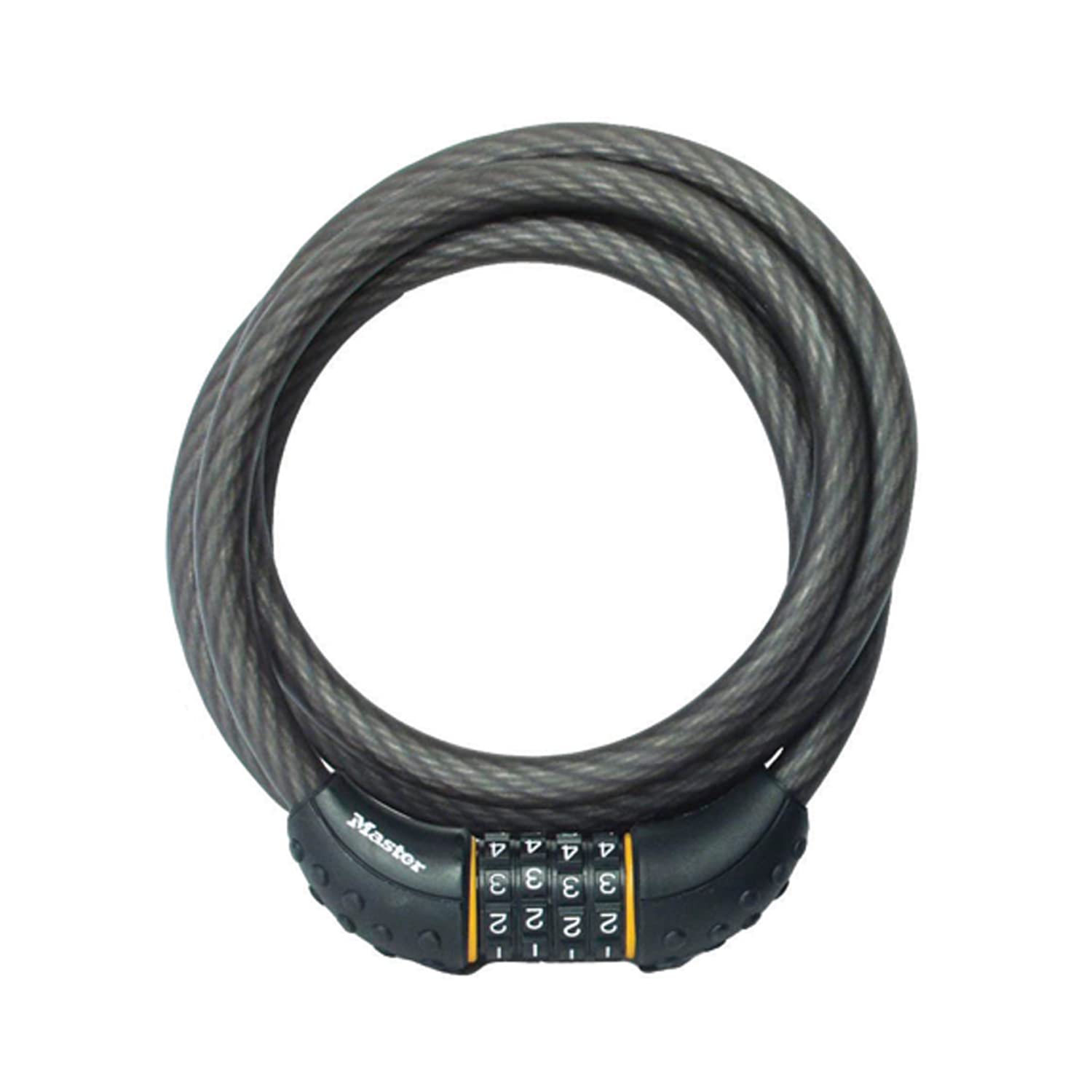 Master Lock Cable Lock, Set Your Own Combination Bike Lock, 6 Ft. Long, Black, 8122D