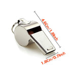 Hipat Whistle, 2 Pack Stainless Steel Sports Whistles With Lanyard, Loud Crisp Sound Whistles Great For Coaches, Referees, And O
