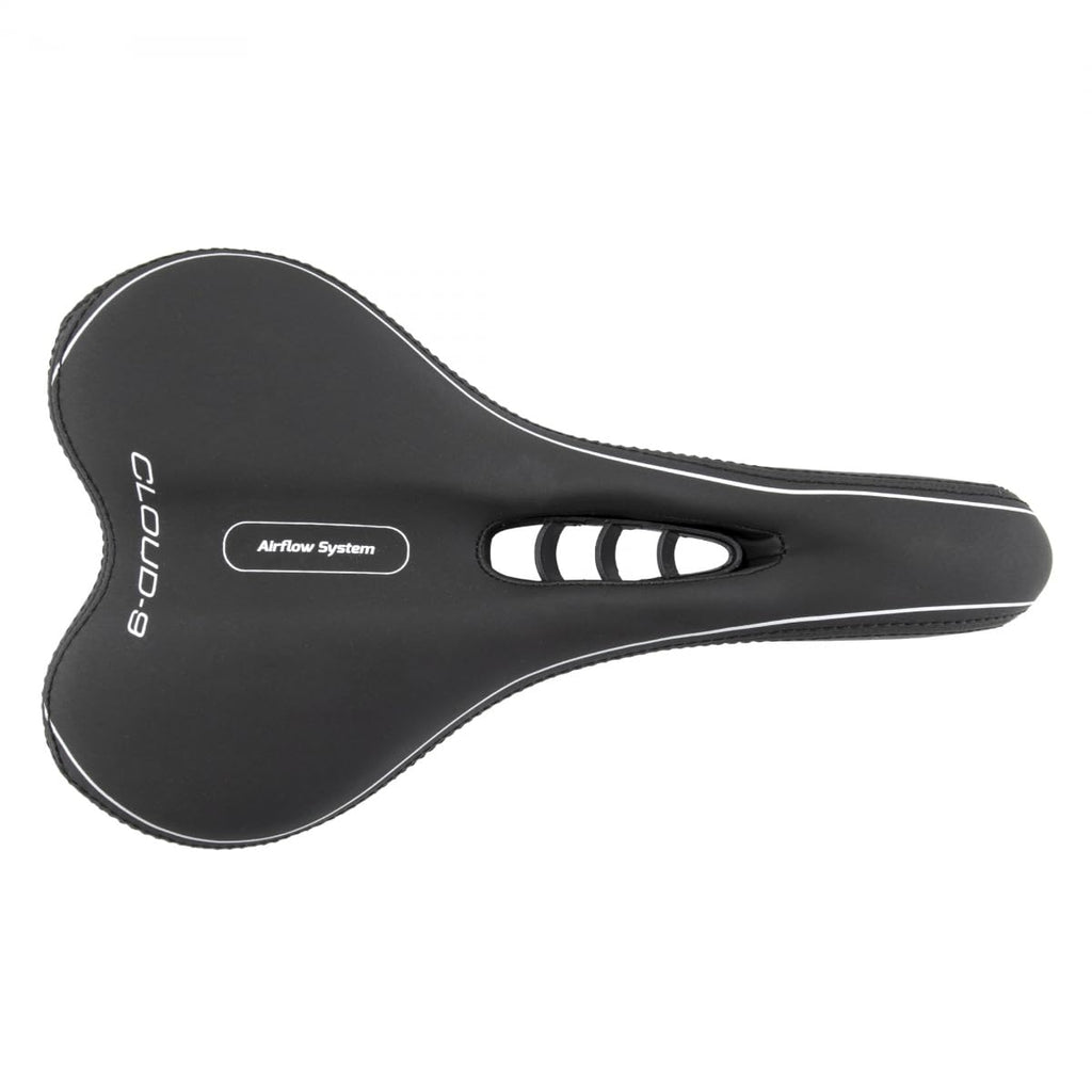 Sunlite Cloud-9, Bicycle Non-Suspension Sport Saddle, Sport Select Mens, Black