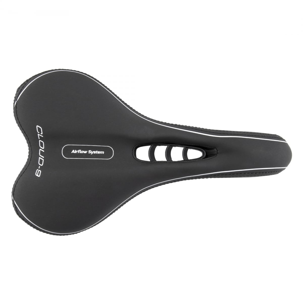 Sunlite Cloud-9, Bicycle Non-Suspension Sport Saddle, Sport Select Mens, Black