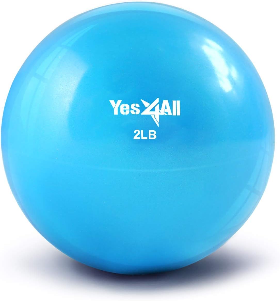 Yes4All Soft Weighted Toning Ball Smooth 2Lb Blue